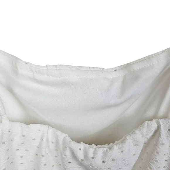 Speechless Womens/Juniors‎ White Eyelet Sundress Size Medium Tie Straps - Picture 5 of 9